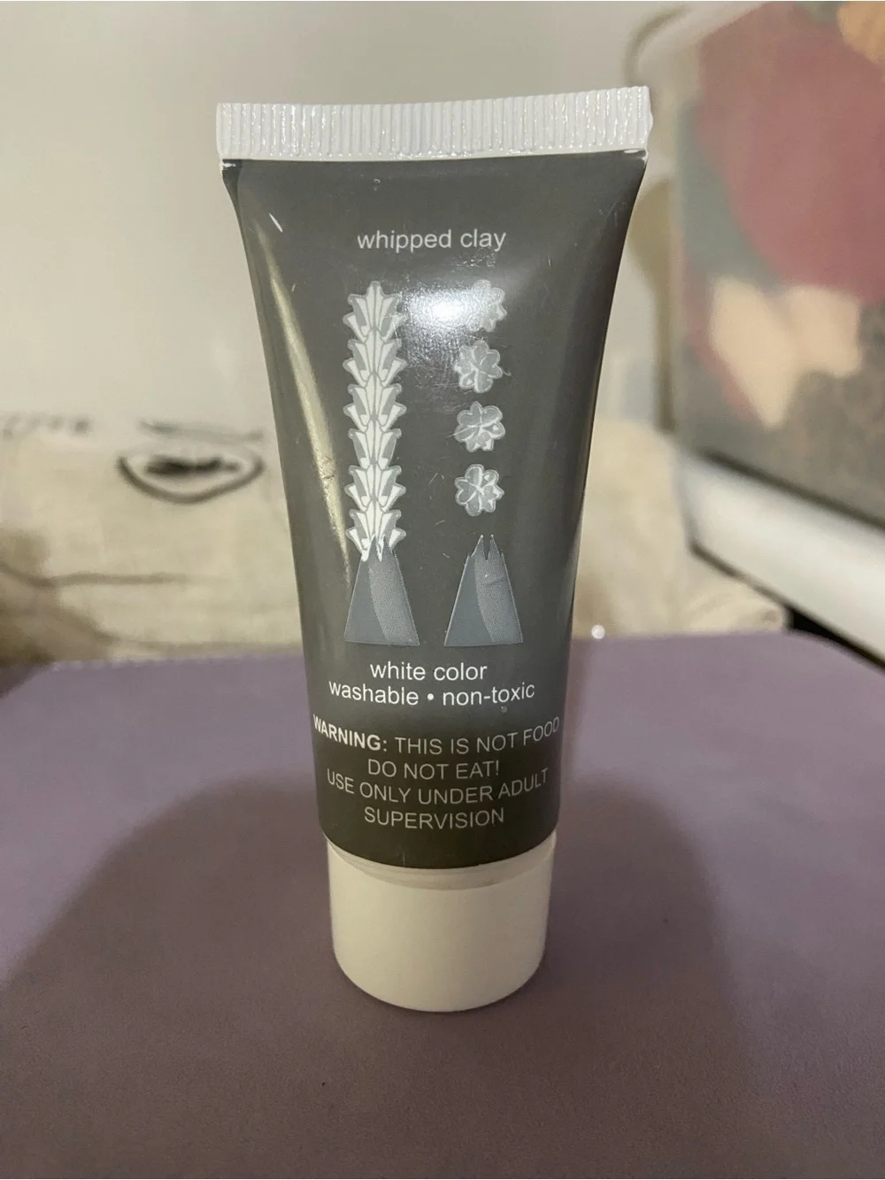 Whipped Clay White Color Washable Non-Toxic Tube